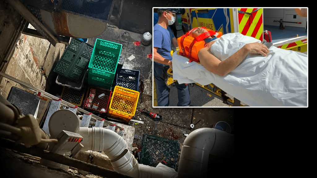 thestandard.com.hk - The Standard 英文虎報 - Elderly worker rushed to hospital after falling from ladder in To Kwa Wan