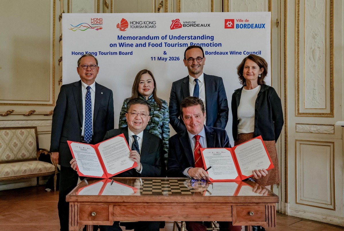 thestandard.com.hk - Raine Fung - HKTB signs new five-year MOU on Wine and Food Tourism Promotion with Bordeaux